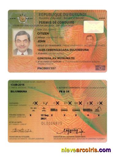 Burundi driving license